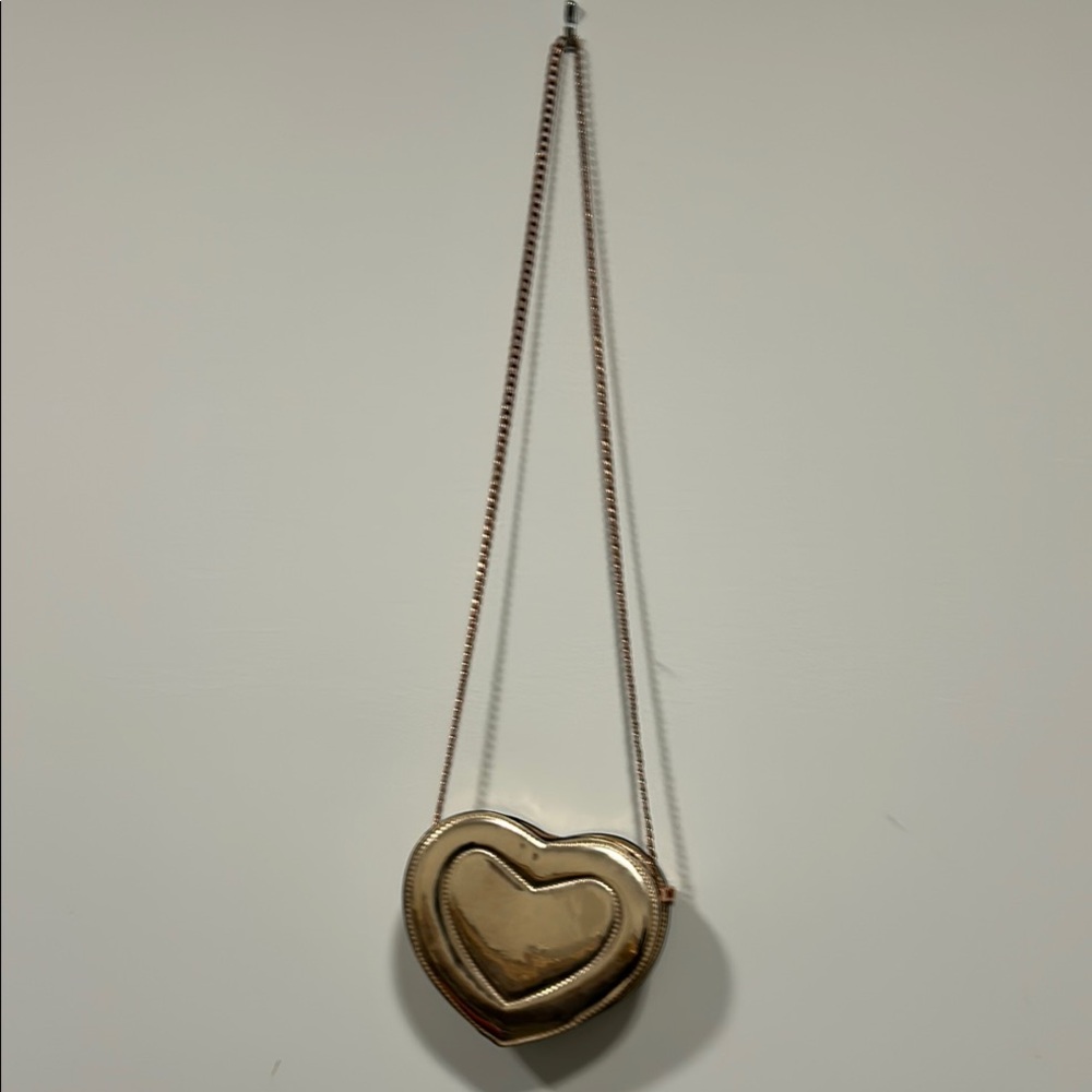 Zara Gold Heart Crossbody Bag